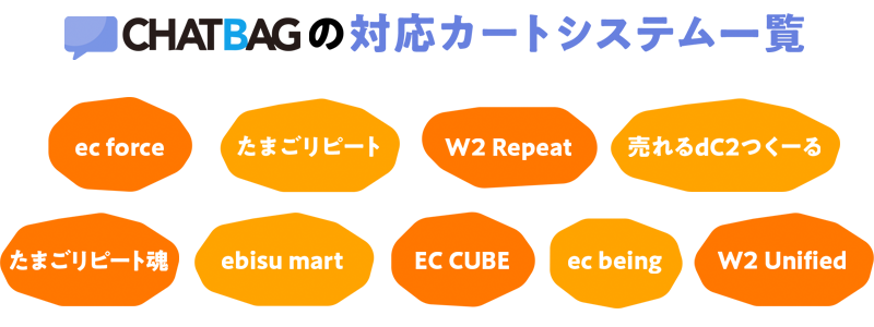 chatbagの対応カートシステム一覧